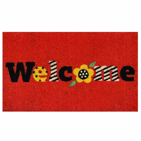 CONFIGURACION 17 x 29 in. Piccadilly Welcome Rectangular Doormat Multi Color CO3360627